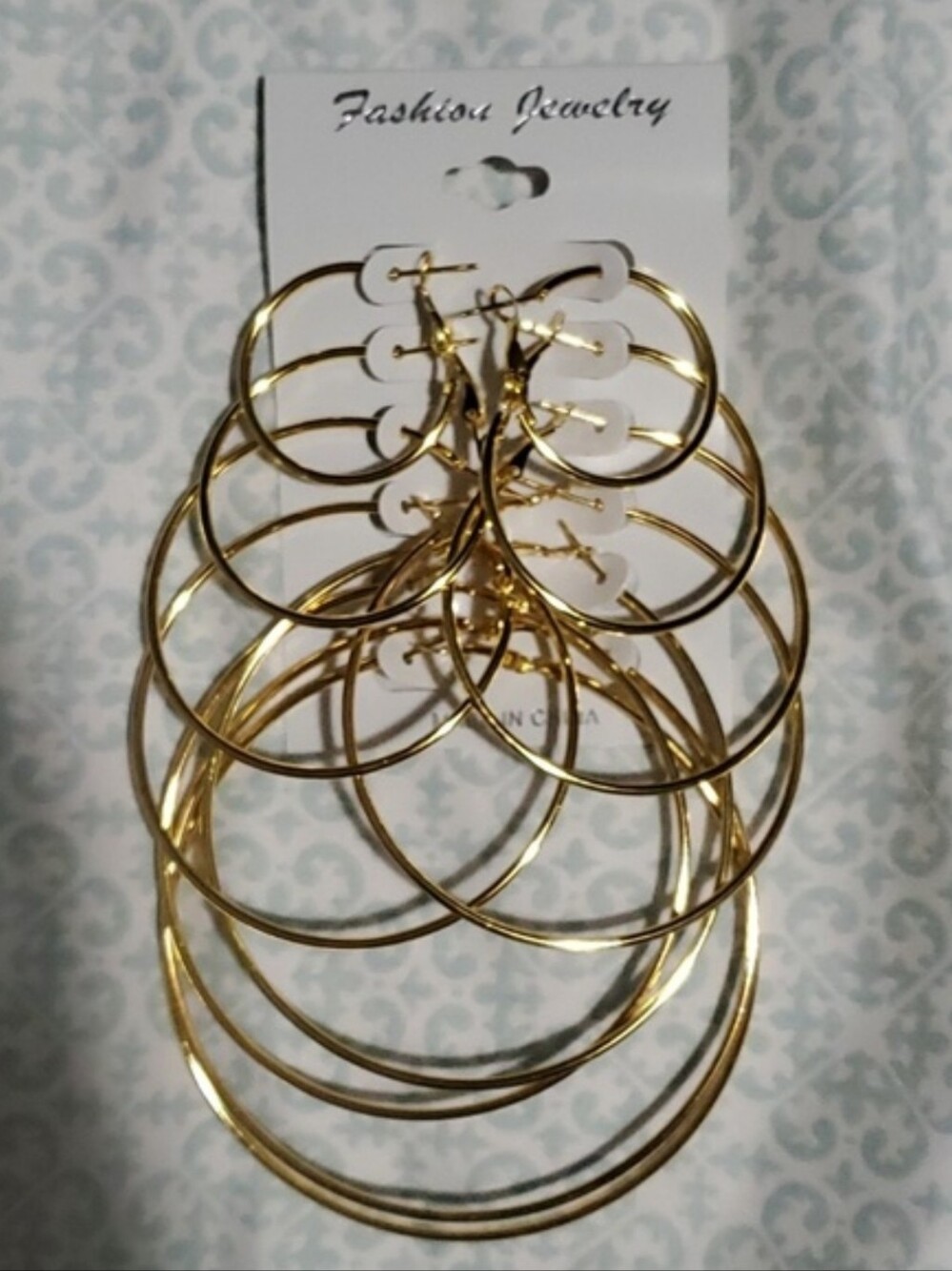 Fashion Jewelry Gold Layered Hoop Earring Set